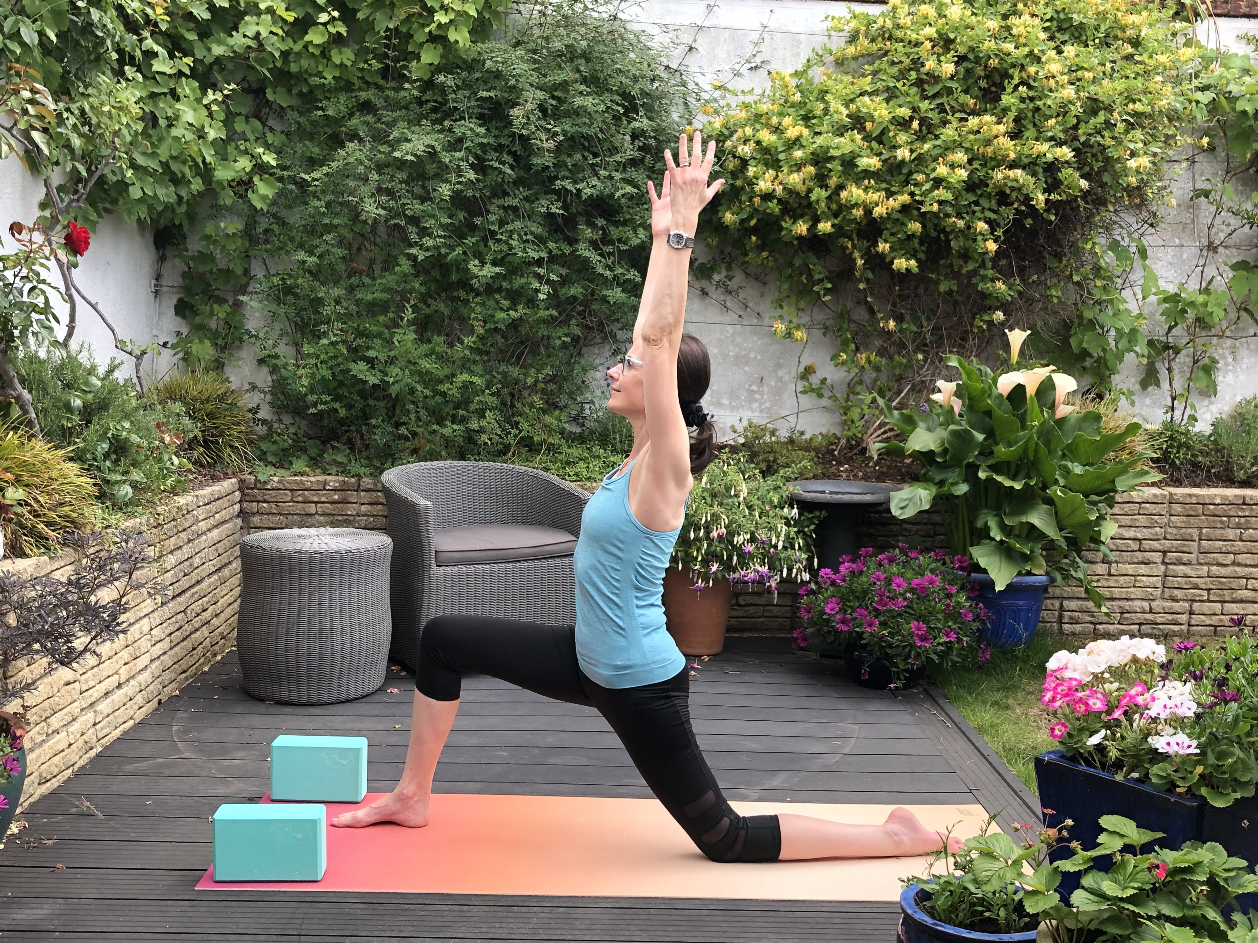 Stretching pose